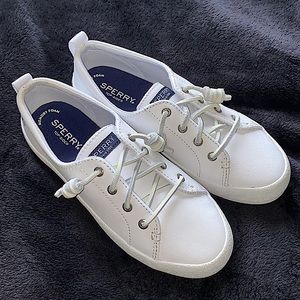 White SPERRY slip ons